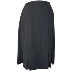 Black Knee Length Bottom Pleated Skirt Size 12